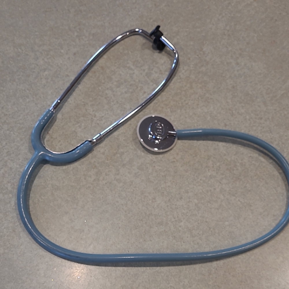 Blue Stethoscope with Silver Accents